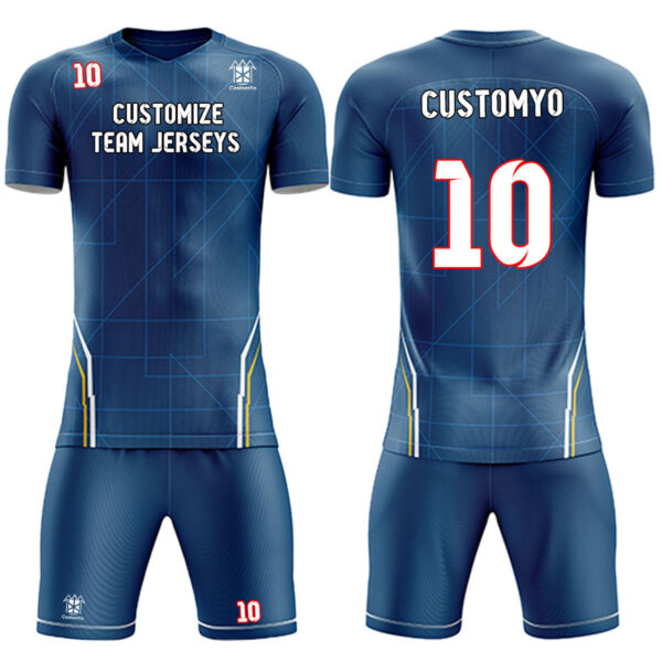 Custom Soccer Team Jerseys kits Full Sublimated Team name Player Names,Logo and Numbers  838